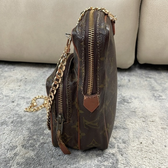 Louis Vuitton Monogram Mini Amazon Bag Crossbody Detachable Chain Strap Two Zip - Picture 5 of 17